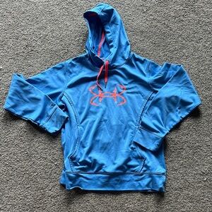 Under Armour Vibrant Blue Hoodie with Bold Orange Logo